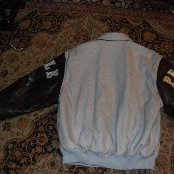 Pelle Pelle Legendary Limited Edition Gray Wool & Brown Leather Jacket men's 2XL - Picture 10 of 16
